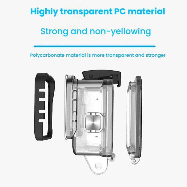 TELESIN For GoPro HERO8 Black 50m Waterproof Protective Case Diving Case Sports Camera Accessories(Transparent) - Waterproof Cases by TELESIN | Online Shopping UK | buy2fix