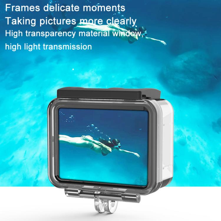 TELESIN For GoPro HERO8 Black 50m Waterproof Protective Case Diving Case Sports Camera Accessories(Transparent) - Waterproof Cases by TELESIN | Online Shopping UK | buy2fix