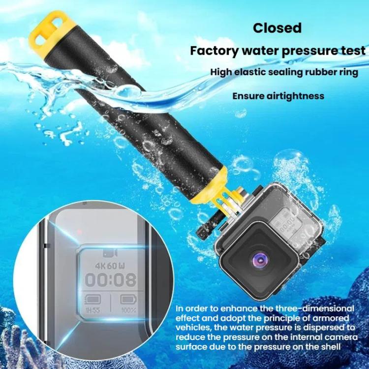 TELESIN For GoPro HERO8 Black 50m Waterproof Protective Case Diving Case Sports Camera Accessories(Transparent) - Waterproof Cases by TELESIN | Online Shopping UK | buy2fix