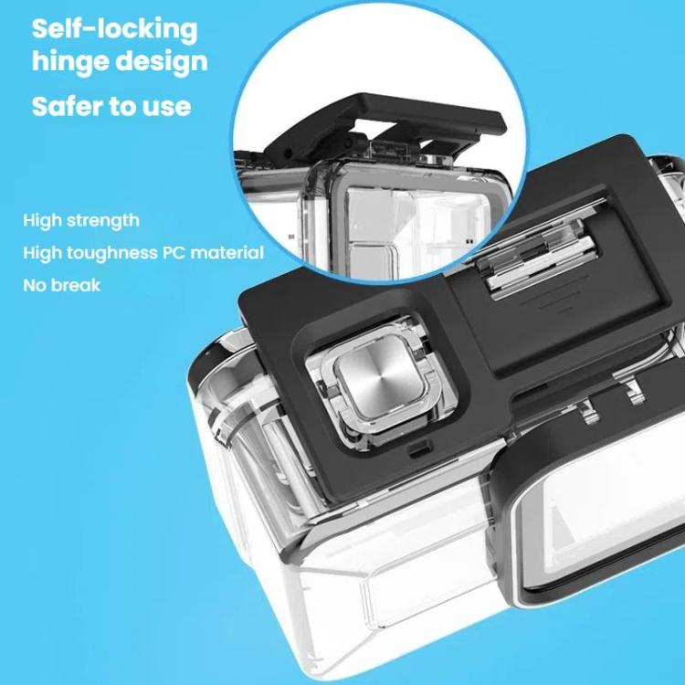 TELESIN For GoPro HERO8 Black 50m Waterproof Protective Case Diving Case Sports Camera Accessories(Transparent) - Waterproof Cases by TELESIN | Online Shopping UK | buy2fix