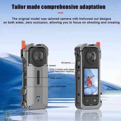 For Insta360 X4 HEPAIL Metal Heat Dissipation Magnetic Rabbit Cage - Case & Bags by HEPAIL | Online Shopping UK | buy2fix