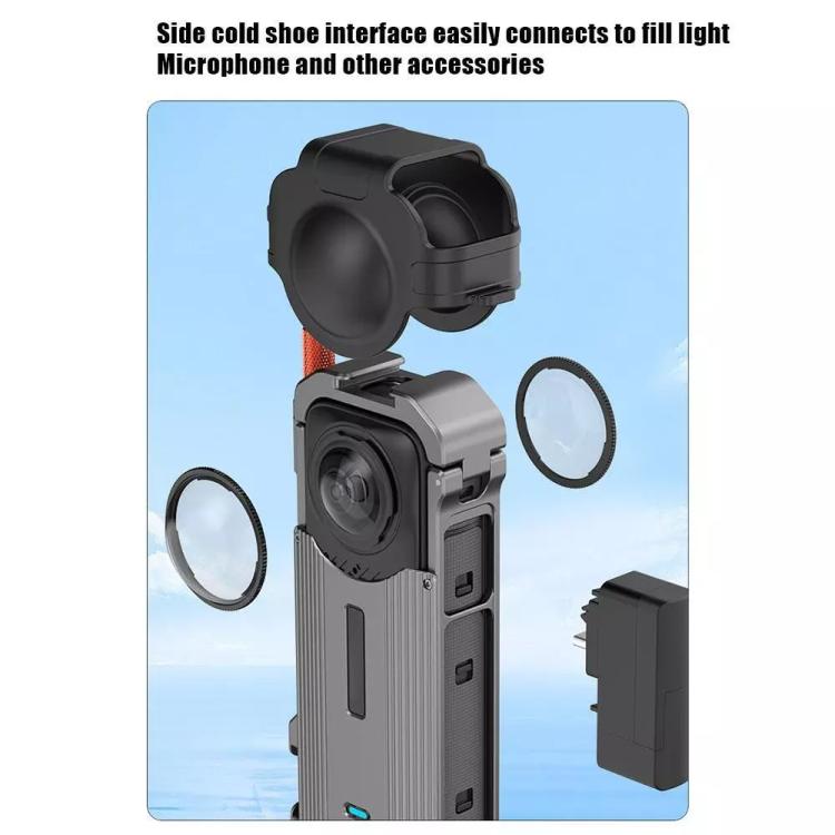 For Insta360 X4 HEPAIL Metal Heat Dissipation Magnetic Rabbit Cage - Case & Bags by HEPAIL | Online Shopping UK | buy2fix