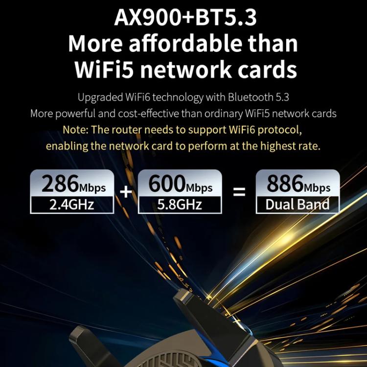 COMFAST CF-947AX  2.4G & 5.8G 900Mbps WiFi6 Bluetooth Network Card - USB Network Adapter by COMFAST | Online Shopping UK | buy2fix