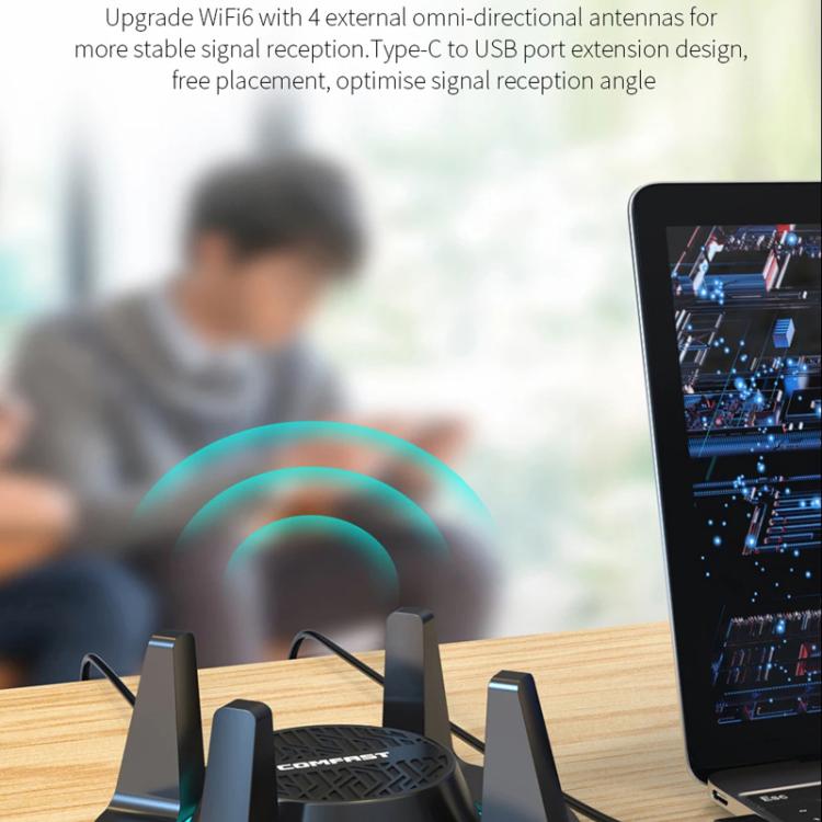 COMFAST CF-947AX  2.4G & 5.8G 900Mbps WiFi6 Bluetooth Network Card - USB Network Adapter by COMFAST | Online Shopping UK | buy2fix