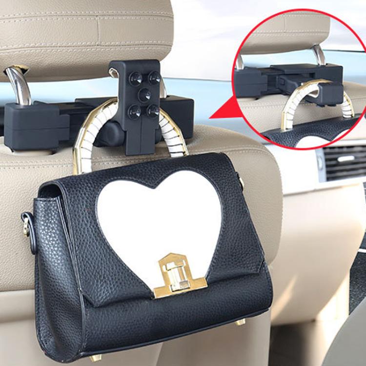 Car Hook Car Seatback Hanging Hook Auto Clothes Bag Hanger, Style: With Suction Cup - Auto Fastener & Clips by buy2fix | Online Shopping UK | buy2fix