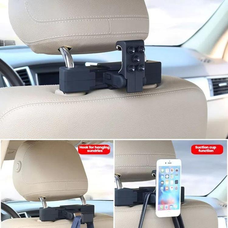 Car Hook Car Seatback Hanging Hook Auto Clothes Bag Hanger, Style: Without Suction Cup - Auto Fastener & Clips by buy2fix | Online Shopping UK | buy2fix