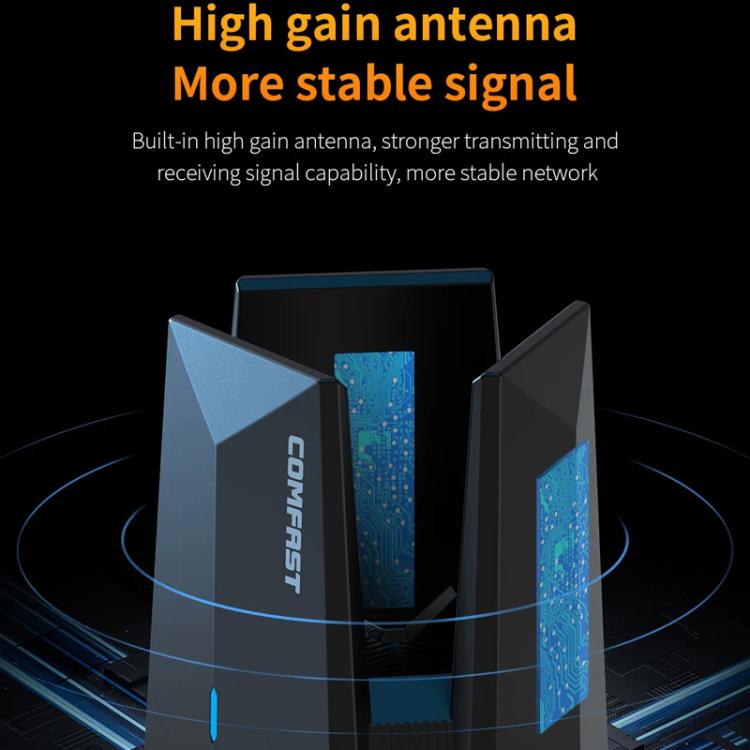 COMFAST CF-987BE Tri-band 6500Mbps WiFi7 USB 3.0 Wireless Network Adapter - USB Network Adapter by COMFAST | Online Shopping UK | buy2fix
