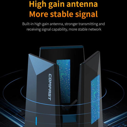 COMFAST CF-987BE Tri-band 6500Mbps WiFi7 USB 3.0 Wireless Network Adapter - USB Network Adapter by COMFAST | Online Shopping UK | buy2fix