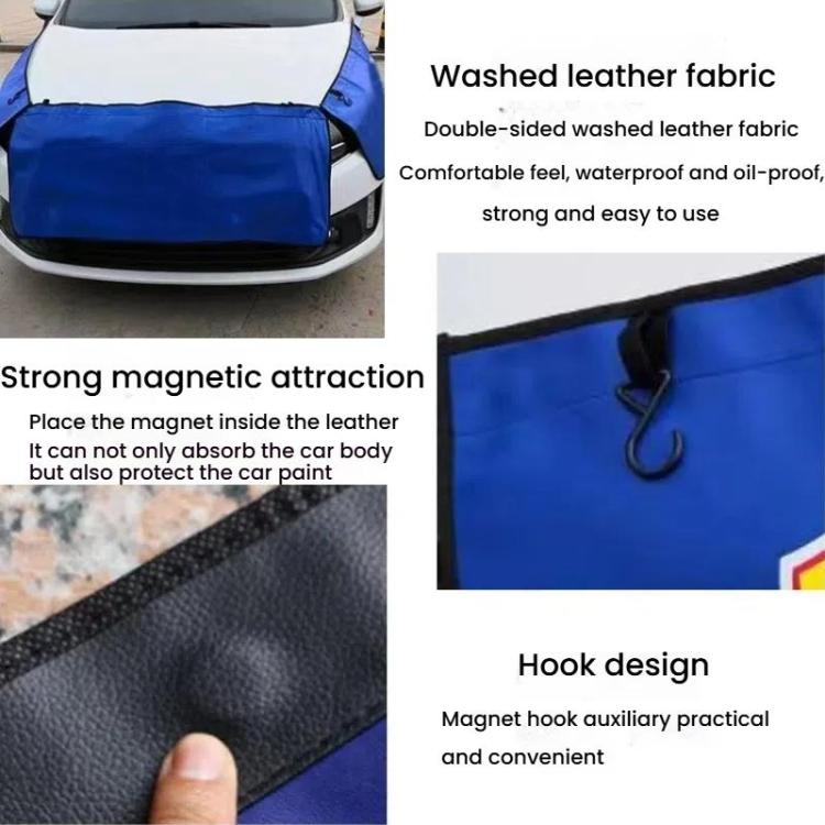 3pcs /Set Car Repair Fender Maintenance Washed Leather Protective Pad, Size: Large(Red) - Others by buy2fix | Online Shopping UK | buy2fix