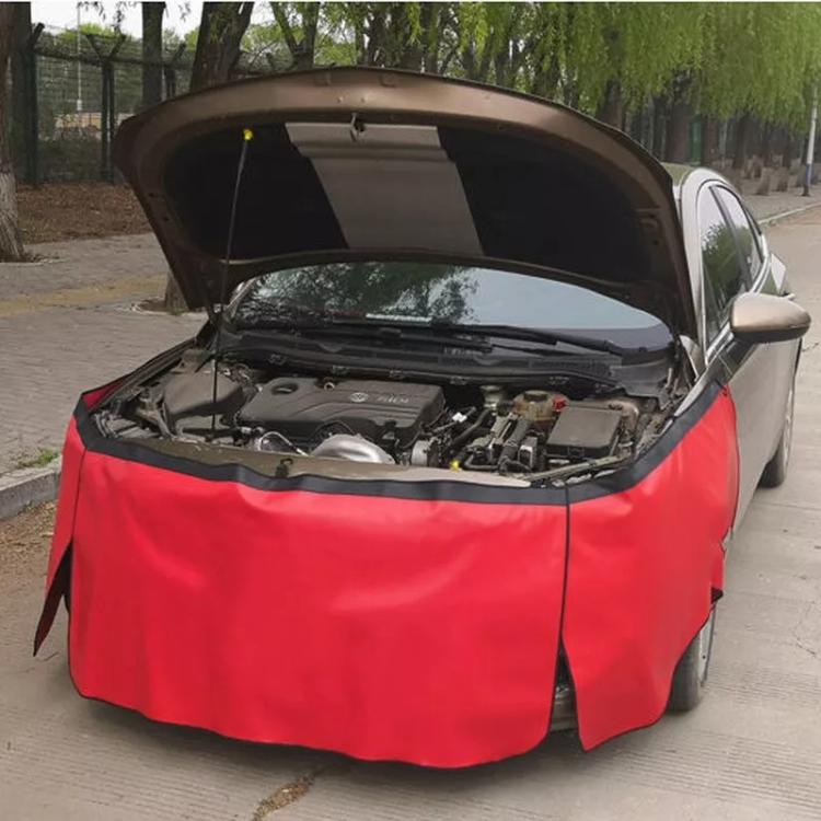 3pcs /Set Car Repair Fender Maintenance Washed Leather Protective Pad, Size: Large(Blue) - Others by buy2fix | Online Shopping UK | buy2fix