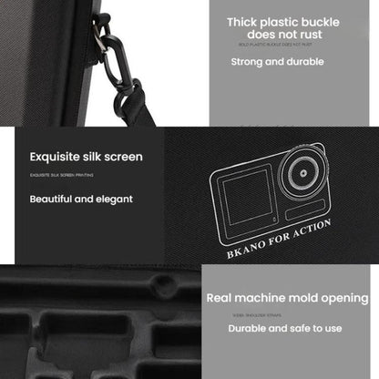 BKANO For DJI Osmo Action 3 / 4 / 5 Pro Sports Camera Storage Bag Portable Protective Bag Case(Black) - Case & Bags by BKANO | Online Shopping UK | buy2fix