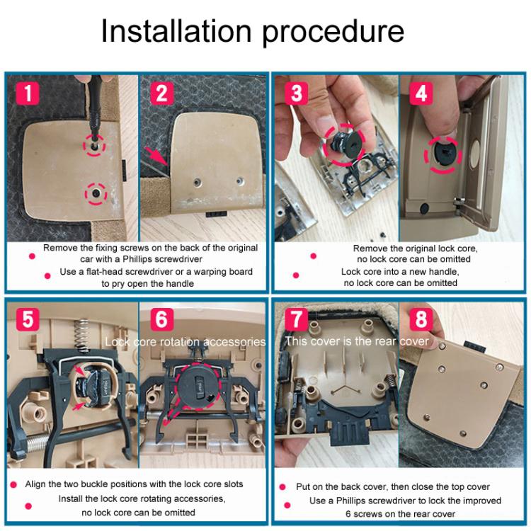 For BMW X5 E70 / X6 E71 E72 Car Boot Handle Inside Trunk Lid Bottom Plate Handle 51479120283(Without Lock Hole) - Door Handles by buy2fix | Online Shopping UK | buy2fix