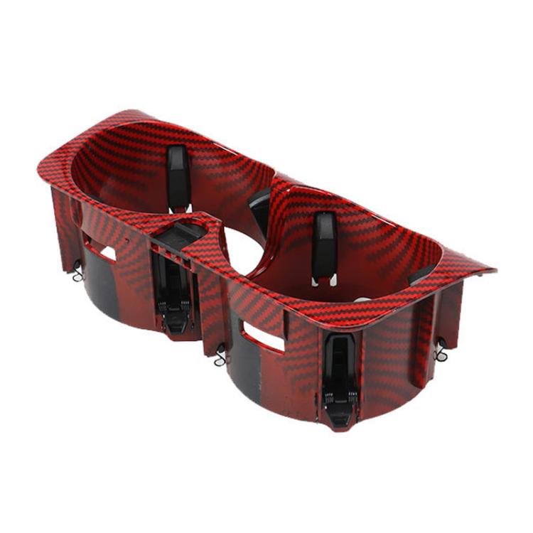 For Mercedes-Benz C-Class W205 / GLC W253 / E-Class W213 Center Console Beverage Cup Holder 2056802391, Style: Red Carbon Fiber - Car Drink Holders by buy2fix | Online Shopping UK | buy2fix