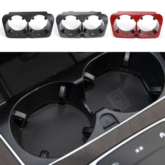 For Mercedes-Benz C-Class W205 / GLC W253 / E-Class W213 Center Console Beverage Cup Holder 2056802391, Style: Red Carbon Fiber - Car Drink Holders by buy2fix | Online Shopping UK | buy2fix