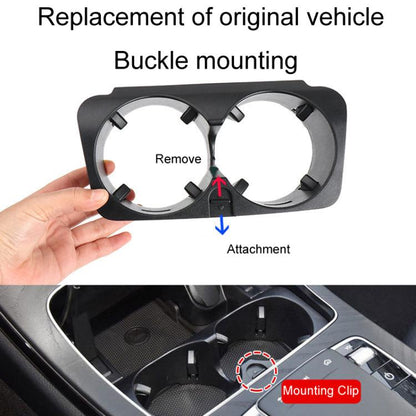 For Mercedes-Benz C-Class W205 / GLC W253 / E-Class W213 Center Console Beverage Cup Holder 2056802391, Style: Black Carbon Fiber - Car Drink Holders by buy2fix | Online Shopping UK | buy2fix