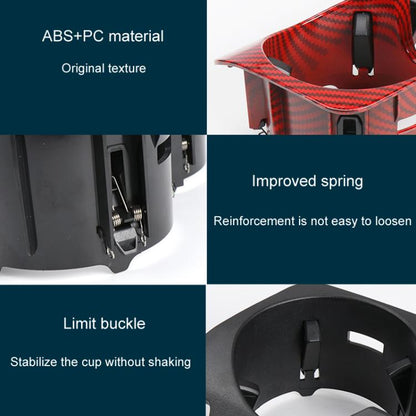 For Mercedes-Benz C-Class W205 / GLC W253 / E-Class W213 Center Console Beverage Cup Holder 2056802391, Style: Red Carbon Fiber - Car Drink Holders by buy2fix | Online Shopping UK | buy2fix
