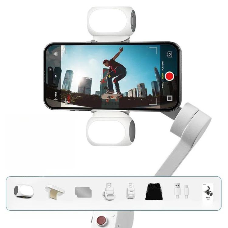 For DJI / Zhiyun Handheld Gimbal Stabilizer Fill Light Magnetic LED Photography Lamp Mobile Phone Fill Light, Model: XJ97P Dual Lamp + Clips Set - Selfie Light by buy2fix | Online Shopping UK | buy2fix