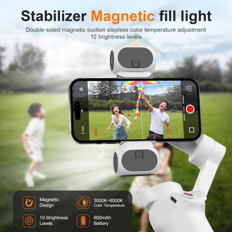 For DJI / Zhiyun Handheld Gimbal Stabilizer Fill Light Magnetic LED Photography Lamp Mobile Phone Fill Light, Model: XJ97 One Lamp - Selfie Light by buy2fix | Online Shopping UK | buy2fix