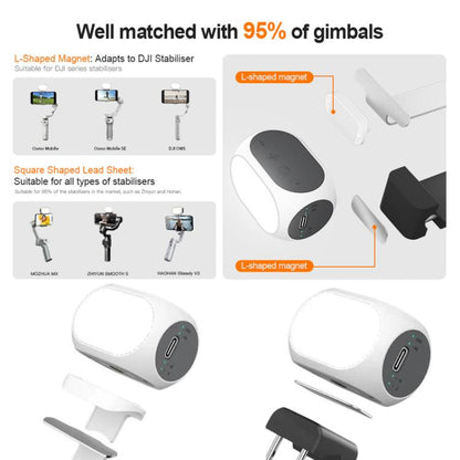 For DJI / Zhiyun Handheld Gimbal Stabilizer Fill Light Magnetic LED Photography Lamp Mobile Phone Fill Light, Model: XJ97 One Lamp - Selfie Light by buy2fix | Online Shopping UK | buy2fix
