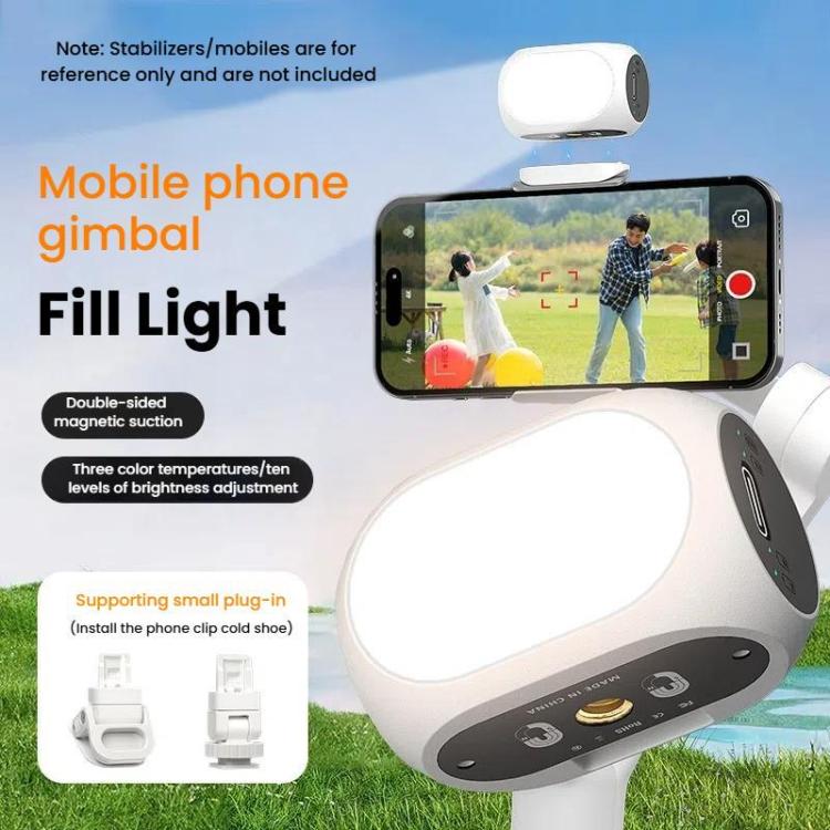 For DJI / Zhiyun Handheld Gimbal Stabilizer Fill Light Magnetic LED Photography Lamp Mobile Phone Fill Light, Model: XJ97P Dual Lamp + Clips Set - Selfie Light by buy2fix | Online Shopping UK | buy2fix