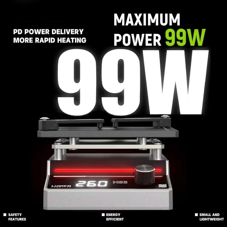 LUOWEI HS3 Universal Preheating Heating Station Layered Lamination Tinning Degumming Heating Station EU Plug - Repair Platform by LUOWEI | Online Shopping UK | buy2fix