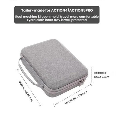 BKANO For DJI Osmo Action 4 / 5 Pro Set Storage Bag Organizer Case Hard Shell Case Handbag(Gray) - Case & Bags by BKANO | Online Shopping UK | buy2fix