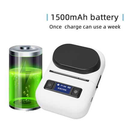 PT260 50mm/s  203DPI Bluetooth Thermal Label Printer, 57mm Print Width for Commercial & Office Use(White) - Receipt Printers by buy2fix | Online Shopping UK | buy2fix