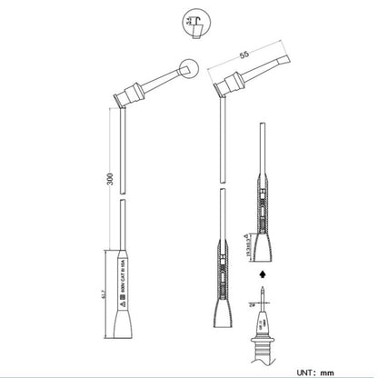 2mm Multimeter Test Hook Universal Digital Meter Probe Hook Direct Plug-In Test Probe Needle(BC0001023600) - Other Tester Tool by buy2fix | Online Shopping UK | buy2fix