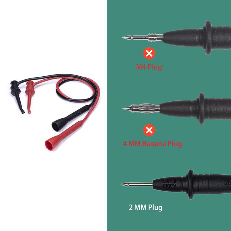 2mm Multimeter Test Hook Universal Digital Meter Probe Hook Direct Plug-In Test Probe Needle(BC0001023600) - Other Tester Tool by buy2fix | Online Shopping UK | buy2fix