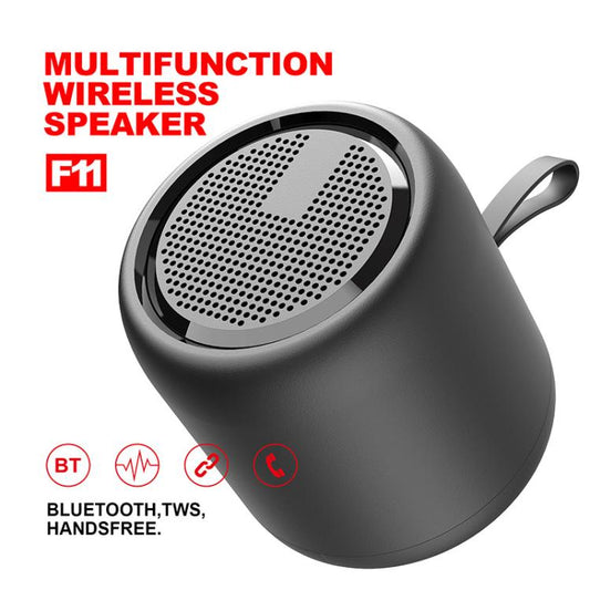 TWS Bluetooth Speaker IPX4 Waterproof Rechargeable Portable Mini Subwoofer Music Player(Black) - Desktop Speaker by buy2fix | Online Shopping UK | buy2fix