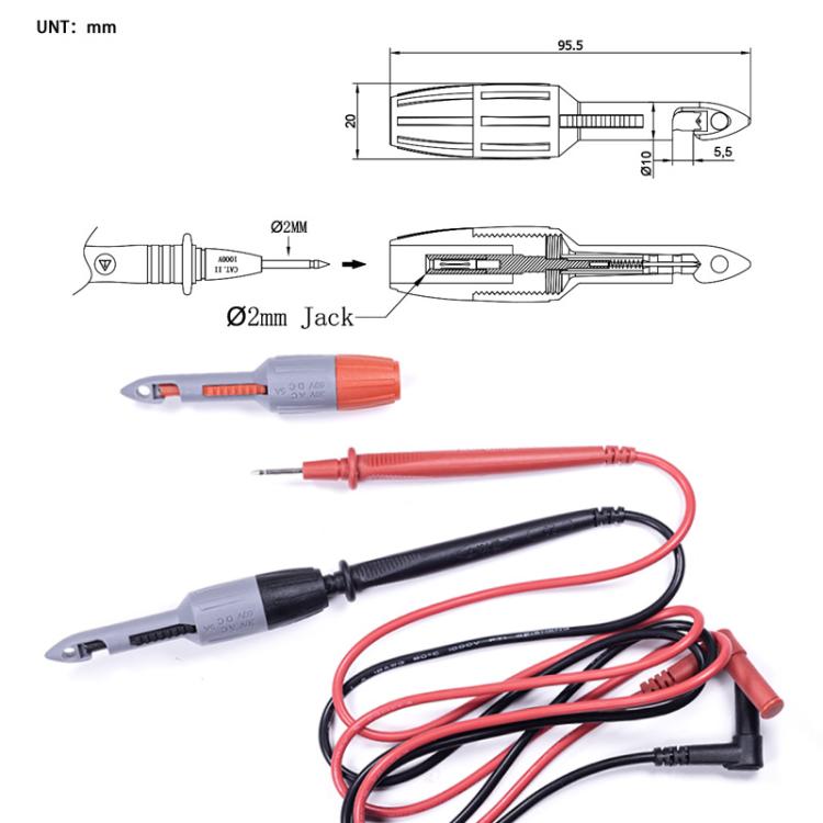Universal Multimeter Test Piercing Probe For Auto Repair(4mm Jack) - Other Tester Tool by buy2fix | Online Shopping UK | buy2fix