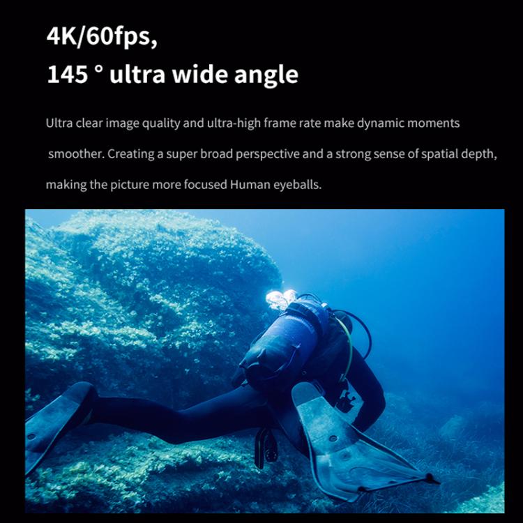 VIRAN V10 5K WiFi 2.0-Inch IPS Screen IP68 Waterproof Six-Axis Anti-Shake Sports Camera(Black) - Sports Camera by VIRAN | Online Shopping UK | buy2fix