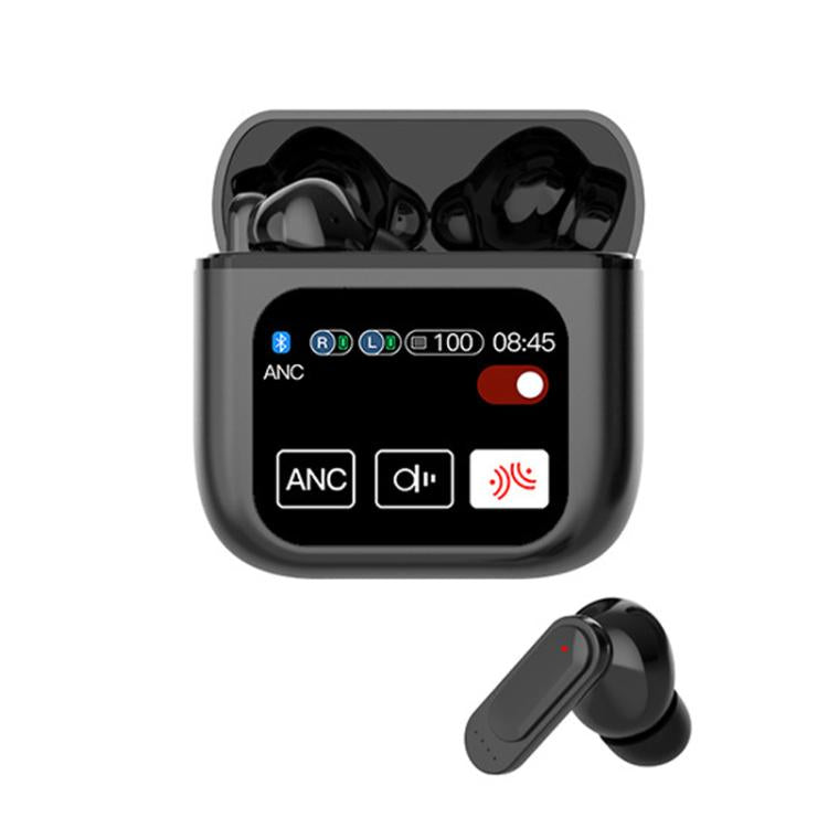 1.9 Inch TFT Full-Color Touchscreen Wireless 5.4 Earbuds ANC+ENC Noise Reduction In-Ear Sports Earphones(Black) - Bluetooth Earphone by buy2fix | Online Shopping UK | buy2fix