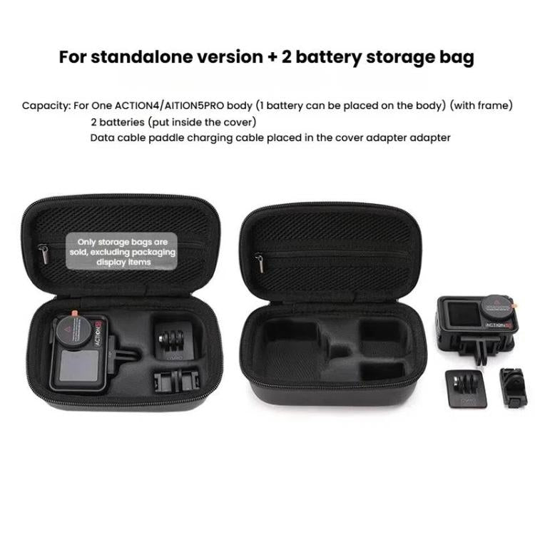 BKANO For DJI Osmo Action 3 / 4 / 5 Pro Storage Bag Sports Camera Handbag(Black) - Case & Bags by BKANO | Online Shopping UK | buy2fix