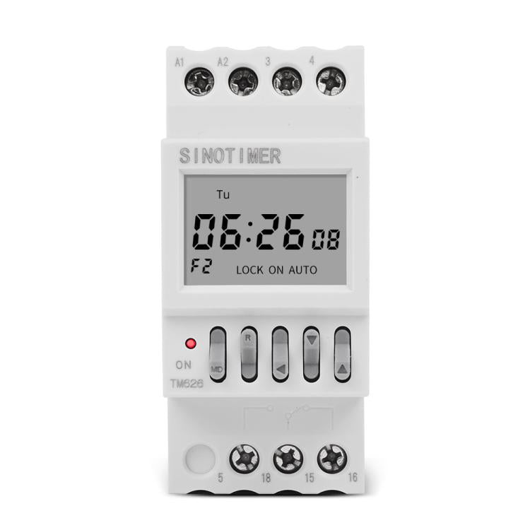 SINOTIMER TM626  2 Channel Timer Switch 220V 7 Days Weekly Programmable Timer - Switch by SINOTIMER | Online Shopping UK | buy2fix
