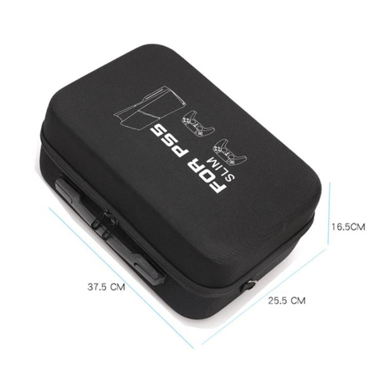 BKANO For Sony PS5 Slim Storage Bag Hard-Shell Shoulder Suitcase Storage Case(Gray) - Bags by BKANO | Online Shopping UK | buy2fix