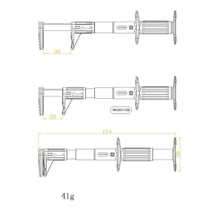 4mm Banana Jack IC Clamp Probe Hook Universal Multimeter Test Telescopic Hook(Black) - Other Tester Tool by buy2fix | Online Shopping UK | buy2fix