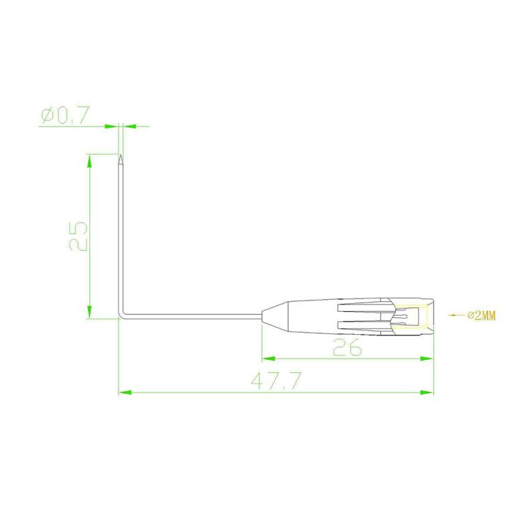 2mm Jack 90 Degree Puncture Extension Needle Multimeter Probe Universal Digital Meter Probe(Black) - Other Tester Tool by buy2fix | Online Shopping UK | buy2fix