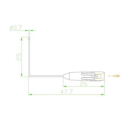 2mm Jack 90 Degree Puncture Extension Needle Multimeter Probe Universal Digital Meter Probe(Black) - Other Tester Tool by buy2fix | Online Shopping UK | buy2fix