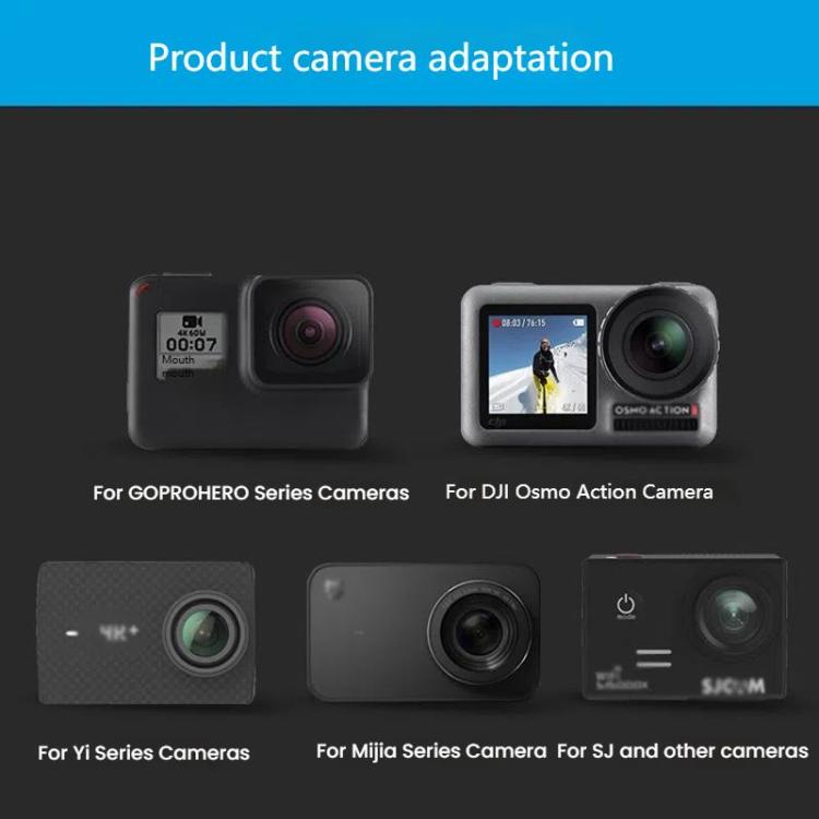 TELESIN Sports Camera Motorcycle Helmet Chin Mount Bracket For GoPro HERO Series / DJI Osmo Action / Insta360, Spec: Holder + J-Buckle - Helmet Mount by TELESIN | Online Shopping UK | buy2fix