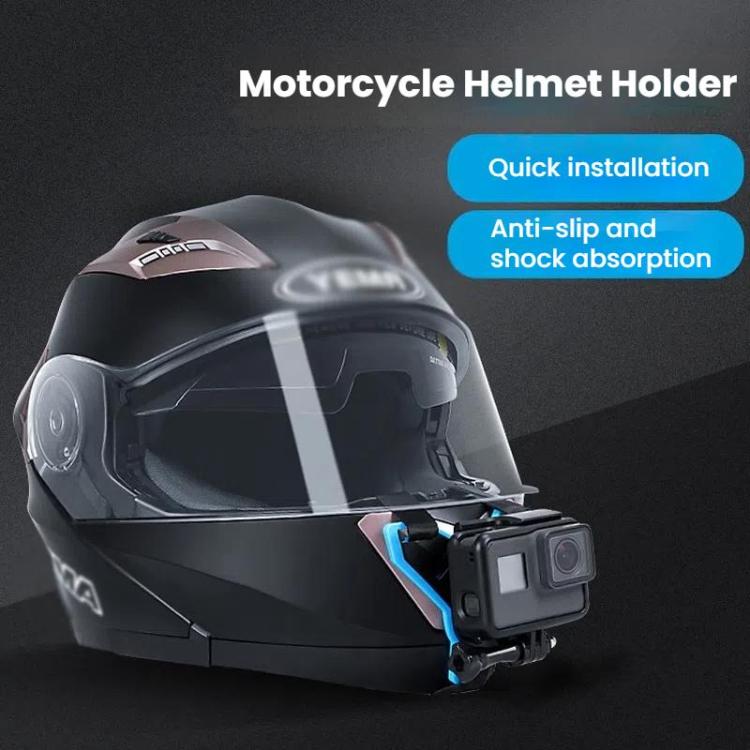 TELESIN Sports Camera Motorcycle Helmet Chin Mount Bracket For GoPro HERO Series / DJI Osmo Action / Insta360, Spec: Holder + J-Buckle - Helmet Mount by TELESIN | Online Shopping UK | buy2fix