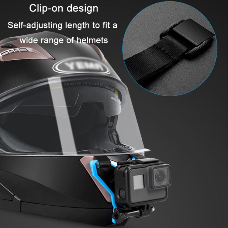 TELESIN Sports Camera Motorcycle Helmet Chin Mount Bracket For GoPro HERO Series / DJI Osmo Action / Insta360, Spec: Holder + J-Buckle - Helmet Mount by TELESIN | Online Shopping UK | buy2fix