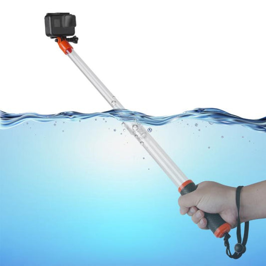 TELESIN Waterproof Selfie Stick For GoPro HERO Series / DJI Osmo Action Series And Other Sports Camera(Transparent) - Extendable Pole by TELESIN | Online Shopping UK | buy2fix