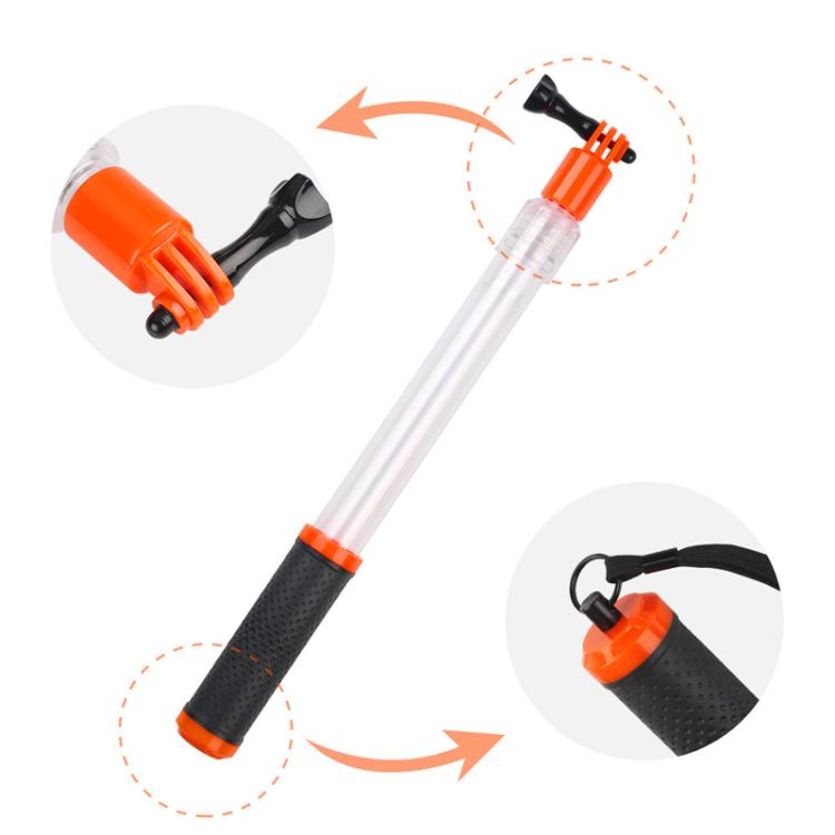 TELESIN Waterproof Selfie Stick For GoPro HERO Series / DJI Osmo Action Series And Other Sports Camera(Transparent) - Extendable Pole by TELESIN | Online Shopping UK | buy2fix