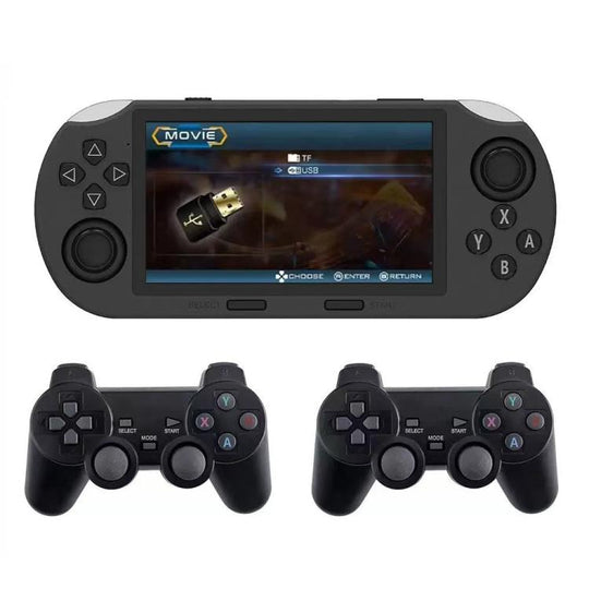 4.5-inch IPS Screen 64G Handheld Game Console Built-in 20000 Games, Model: SF3000 with 2 Handles