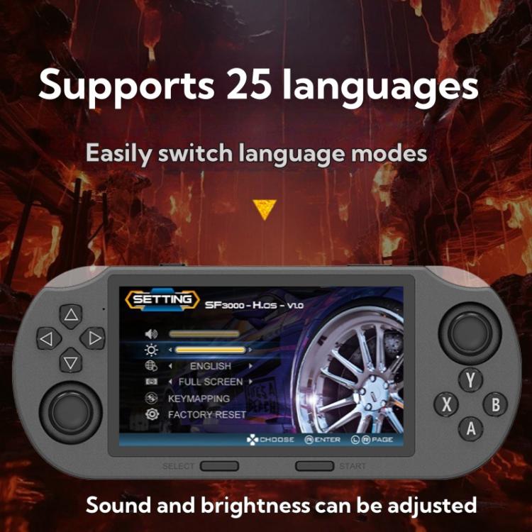 4.5-inch IPS Screen 64G Handheld Game Console Built-in 20000 Games, Model: SF3000 with 2 Handles - Pocket Console by buy2fix | Online Shopping UK | buy2fix