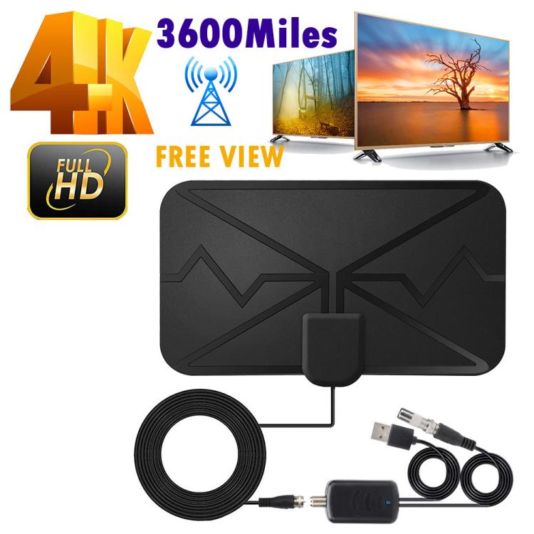 3600 Miles 4K Digital Antenna TV indoor Amplifier Signal Booster DVB-T2 HDTV Antenna - DVB-T & Simulation Antenna by buy2fix | Online Shopping UK | buy2fix