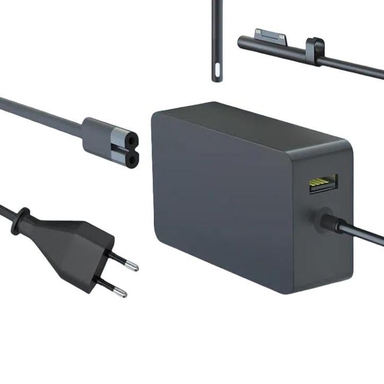 For Microsoft Surface Laptop 65W 15V 4A Fast Charger With 5V 1A  USB-A Port AC Adapter EU Plug - For Microsoft by buy2fix | Online Shopping UK | buy2fix