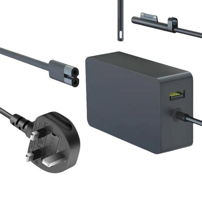 For Microsoft Surface Laptop 65W 15V 4A Fast Charger With 5V 1A  USB-A Port AC Adapter UK Plug - For Microsoft by buy2fix | Online Shopping UK | buy2fix