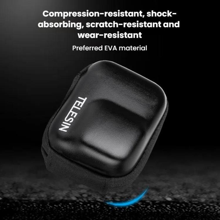 TELESIN Sports Camera Mini EVA Protective Storage Bag For GoPro HERO12 Black /11 Black /10 Black /9 Black(Black) - Carry Cases by TELESIN | Online Shopping UK | buy2fix